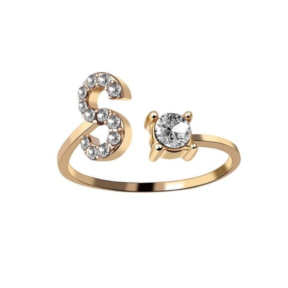 New Design Adjustable 26 Initial Letter Ring Fashion Jewelry For Women Simple Elegant Jewelry – Bild 4