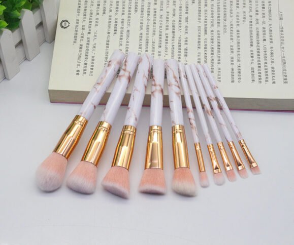 15 Marbled Design Makeup Brushes Set – Bild 5