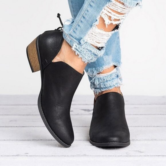 Autumn Women Shoes Retro High Heel Ankle Boots – Bild 4