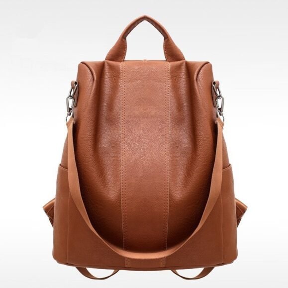Women's solid color large capacity backpack – Bild 5