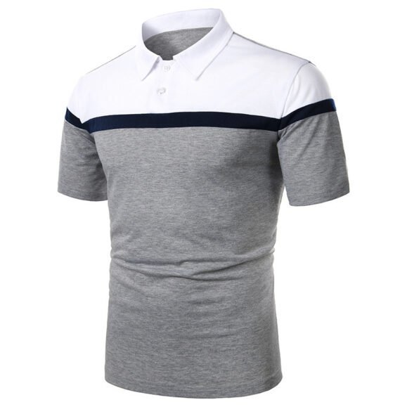 Color Matching Design Casual With Men's Short Sleeves – Bild 5