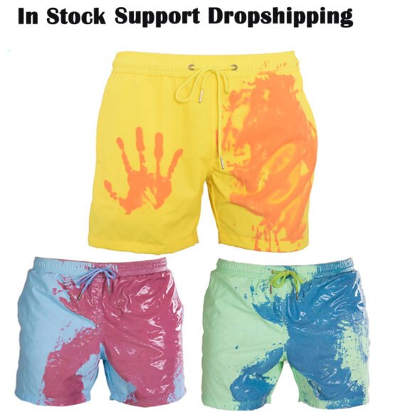 Magical Change Color Beach Shorts Summer Men Swimming Trunks Swimwear Swimsuit Quick Dry bathing shorts Beach Pant – Bild 10