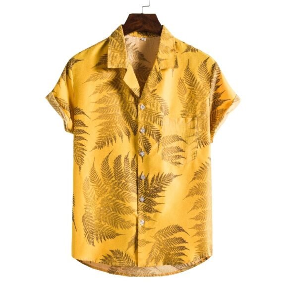 Men Short sleeved beach shirts men New printed T shirt – Bild 5