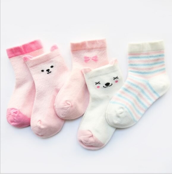 Children's Socks Pack of 5 Colors Breathable Summer Cotton Socks for Boys and Girls – Bild 2