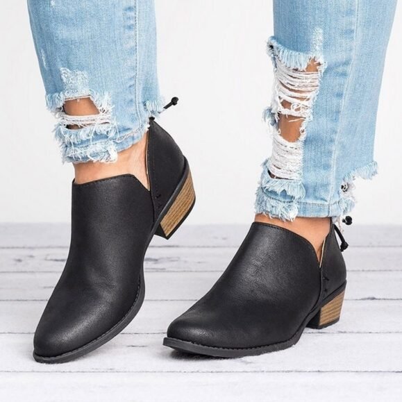 Autumn Women Shoes Retro High Heel Ankle Boots – Bild 7