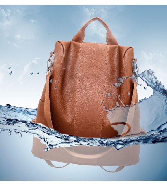 Women's solid color large capacity backpack – Bild 7
