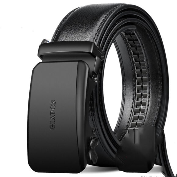 Belt Men's Leather Automatic Buckle Pure Cowhide Belt – Bild 4