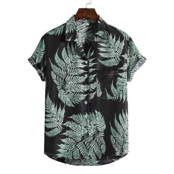 Men Short sleeved beach shirts men New printed T shirt – Bild 9