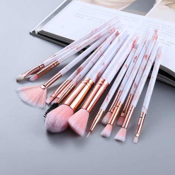 15 Marbled Design Makeup Brushes Set – Bild 8