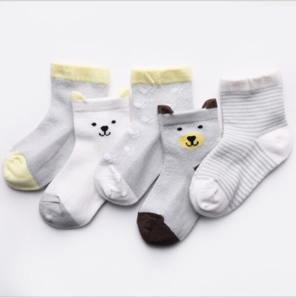 Children's Socks Pack of 5 Colors Breathable Summer Cotton Socks for Boys and Girls – Bild 3