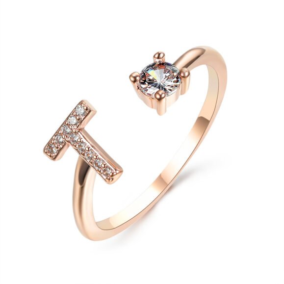 New Design Adjustable 26 Initial Letter Ring Fashion Jewelry For Women Simple Elegant Jewelry – Bild 10