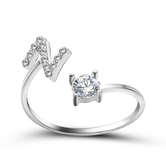New Design Adjustable 26 Initial Letter Ring Fashion Jewelry For Women Simple Elegant Jewelry – Bild 8