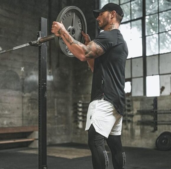 New Gym Wear Plain Shirts Custom Mens Fitness Sports Clothing - Image 2