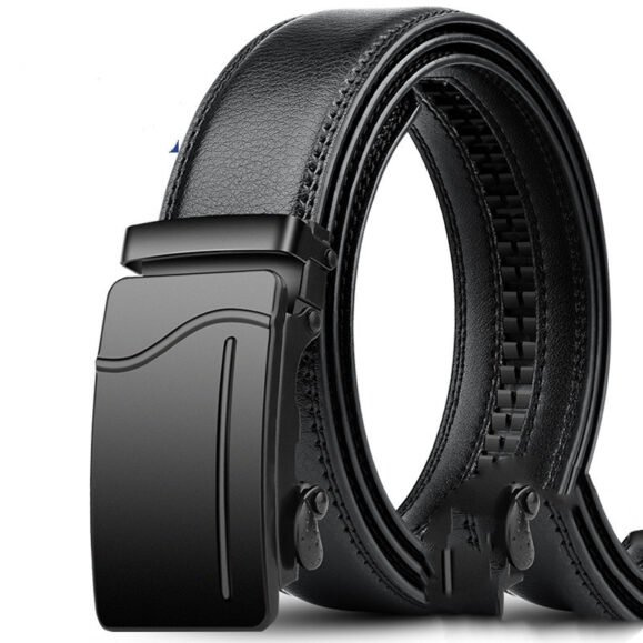 Belt Men's Leather Automatic Buckle Pure Cowhide Belt – Bild 5