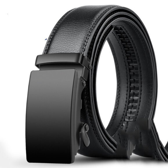 Belt Men's Leather Automatic Buckle Pure Cowhide Belt – Bild 3