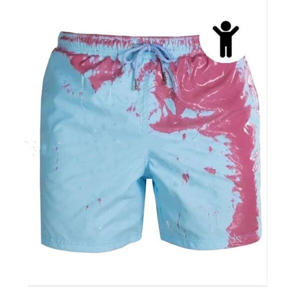 Magical Change Color Beach Shorts Summer Men Swimming Trunks Swimwear Swimsuit Quick Dry bathing shorts Beach Pant – Bild 8