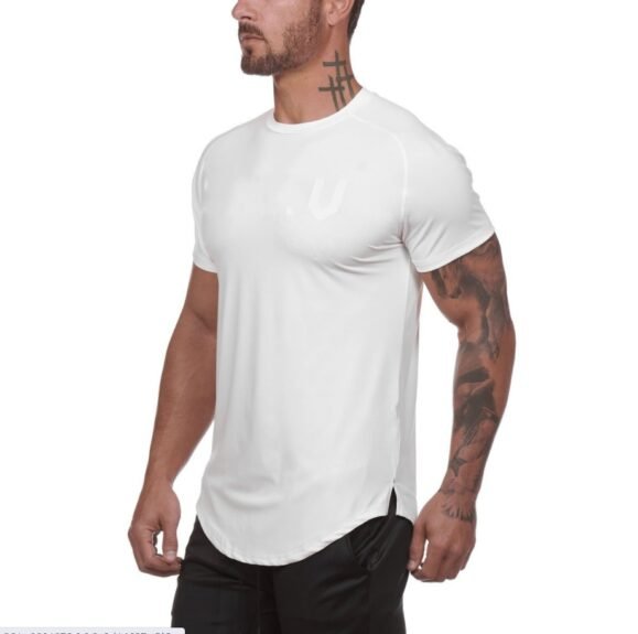 New Gym Wear Plain Shirts Custom Mens Fitness Sports Clothing - Image 9