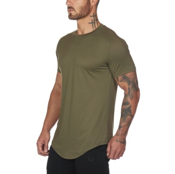 New Gym Wear Plain Shirts Custom Mens Fitness Sports Clothing - Image 8