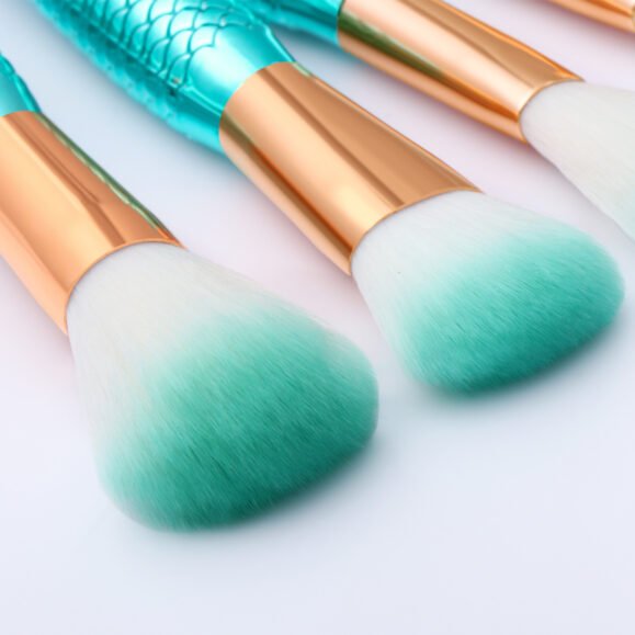 11pcs Makeup Brushes Kit Maquiagem Maquillaje New Mermaid Foundation Eyebrow Eyeliner Cosmetic Makeup Brushes – Bild 2