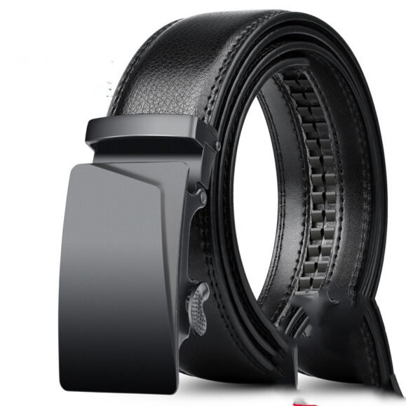 Belt Men's Leather Automatic Buckle Pure Cowhide Belt – Bild 6
