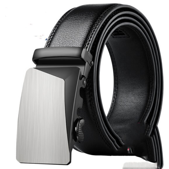 Belt Men's Leather Automatic Buckle Pure Cowhide Belt – Bild 2
